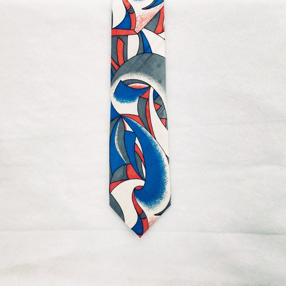 Maria Callas 100%Necktie Geometric Pattern 56L